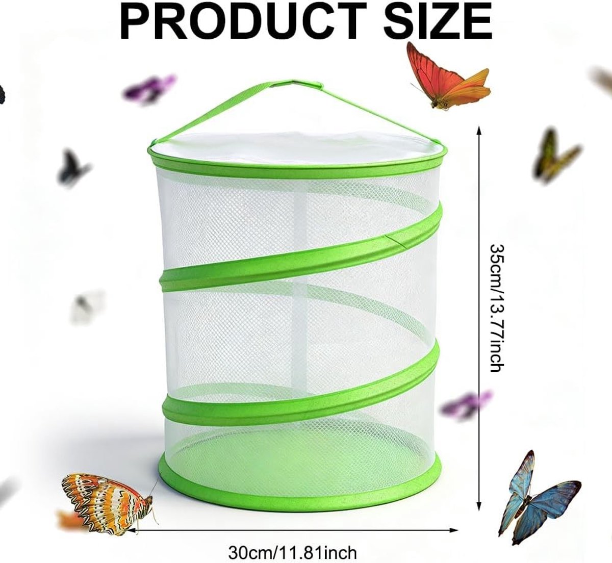 Insecten- en Vlindernet, Opvouwbaar Ontwerp, Ideaal voor Buitenactiviteiten, Terrarium voor Vlinders en Insecten, Bescherming en Habitat