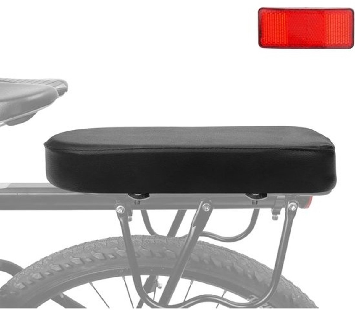Fiets Achterzitje - Kinderzitje Fiets - Extra Passagier Vervoeren - Universele Pasvorm - 327 cm Lengte - Zwart
