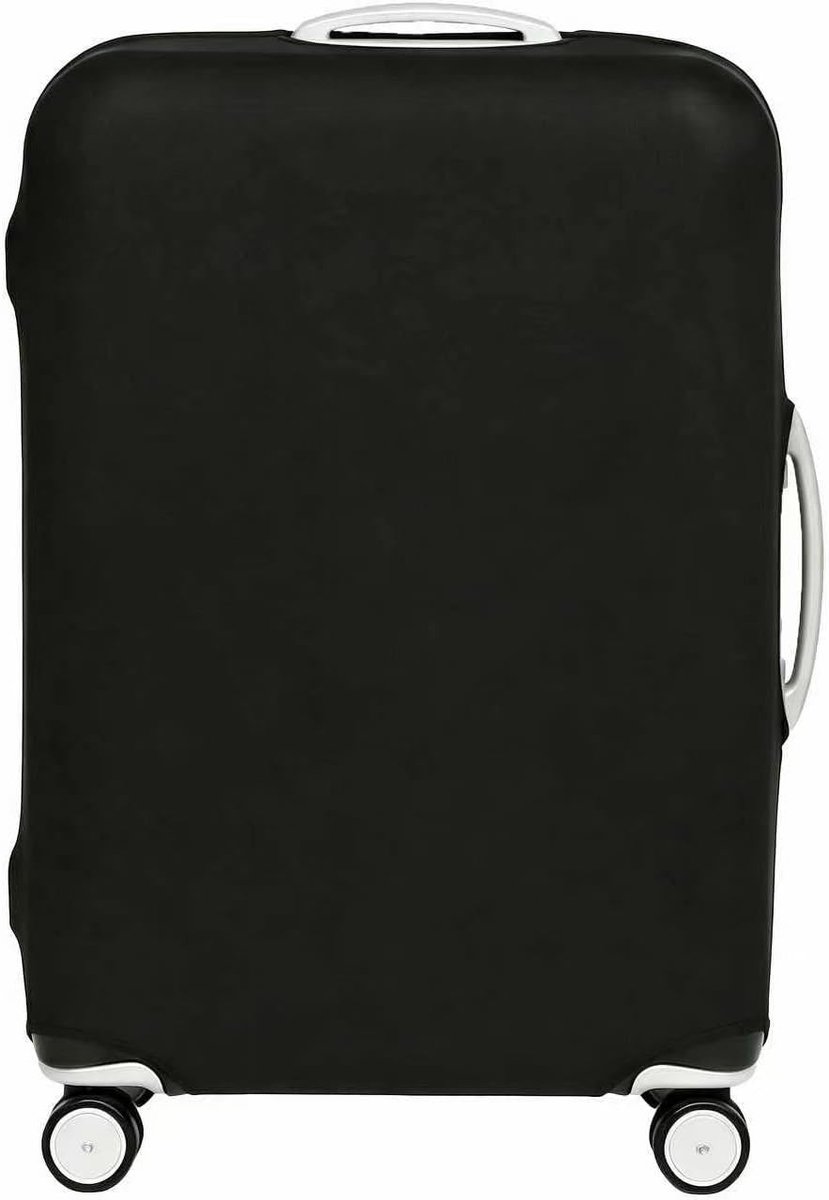 Beschermhoes voor Koffer L - Elastische Kofferovertrek voor 66-71 cm, Inclusief 2 Bagagelabels, Kofferbescherming en Reisaccessoires, Zwart