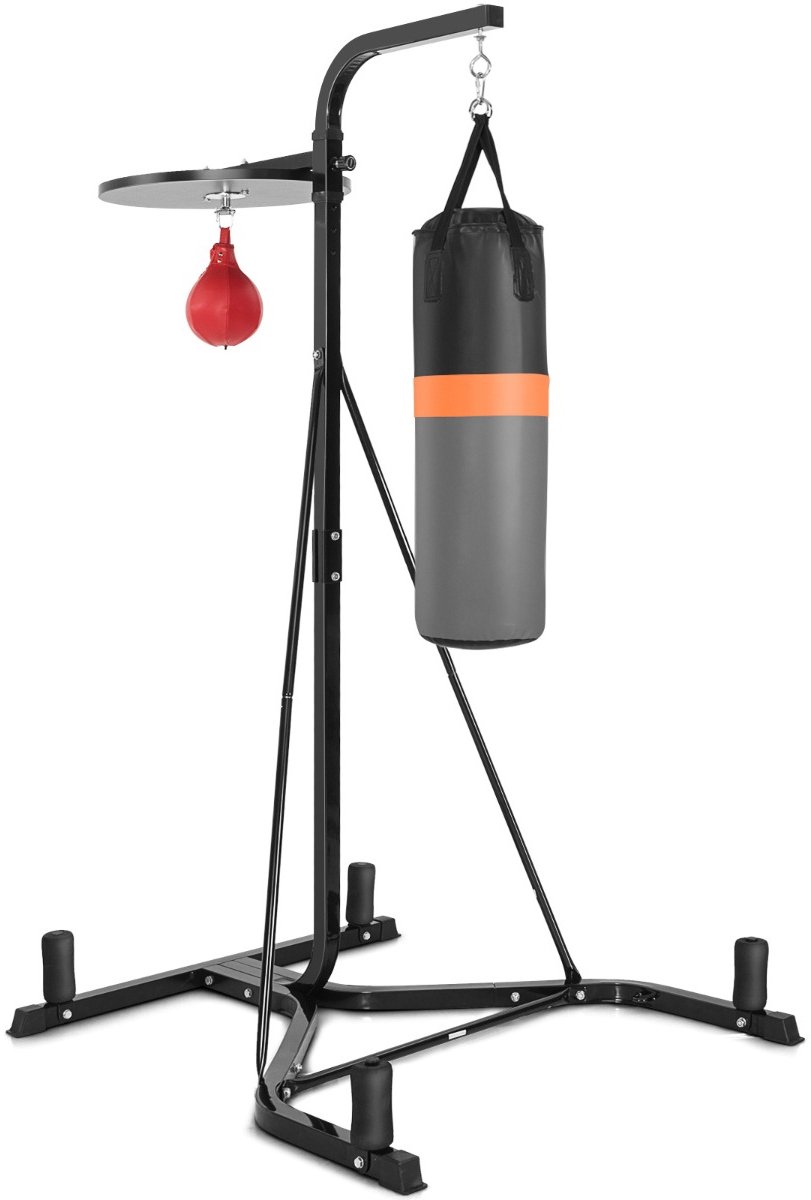 SureDeal® - Boks - Bokszakhouder Robuuste Zandzakhouder - Instelbare Snelheid Solide - Thuistraining - Spierversterking - 162x119x222 cm - Zwart