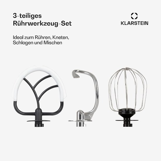 Keukenmachine Mixer - Bakmachine Standmixer - Zelf Bakken - Planetair Roersysteem - 5 Liter Kom - Zilver — afbeelding 4