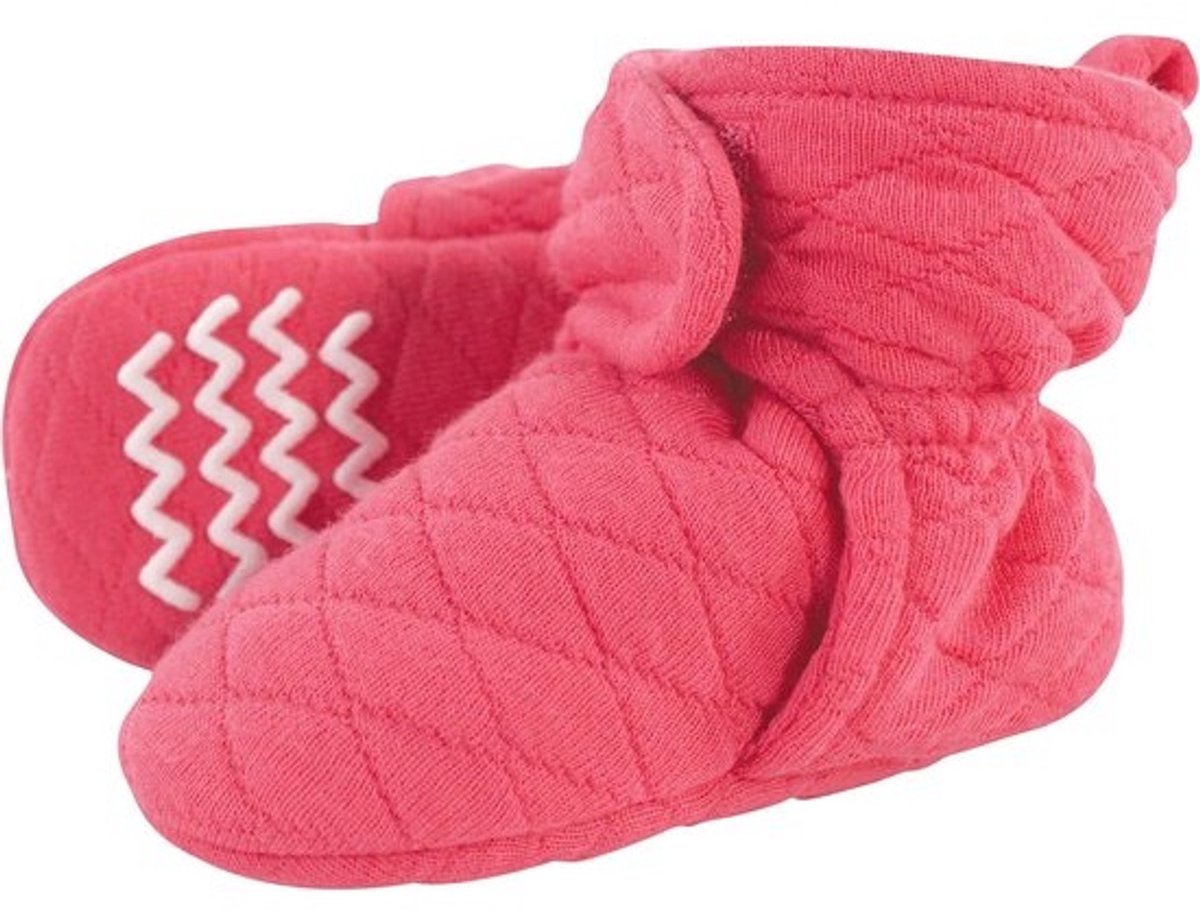 Gevoerde Babyslofjes Roze Antislip Sok Laarsjes 12-18 Maanden