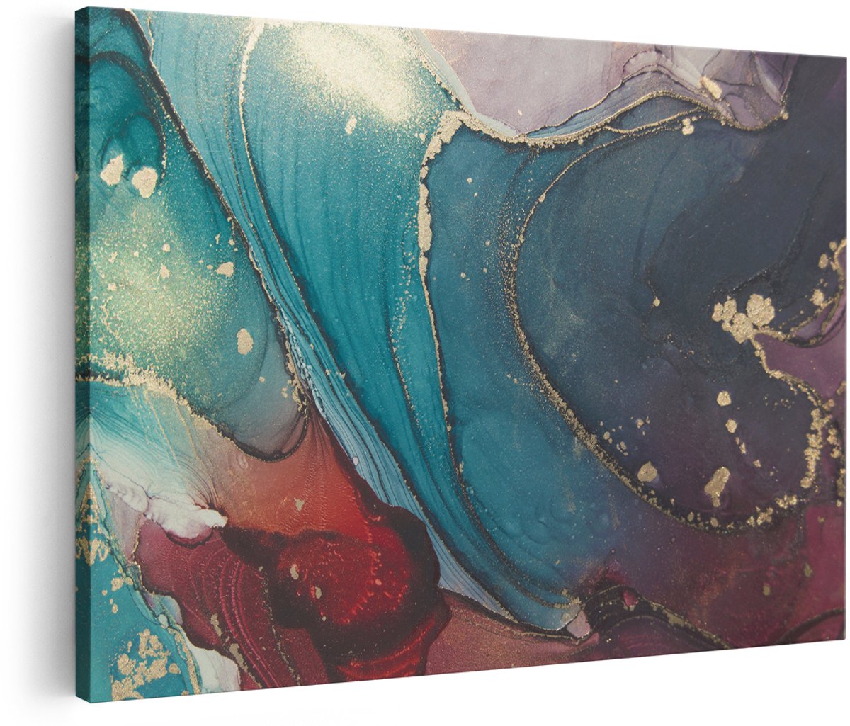 Artaza Canvas Schilderij Abstracte Luxe Kunst - 180x120 cm - Groot - Foto Op Canvas - Wanddecoratie Woonkamer
