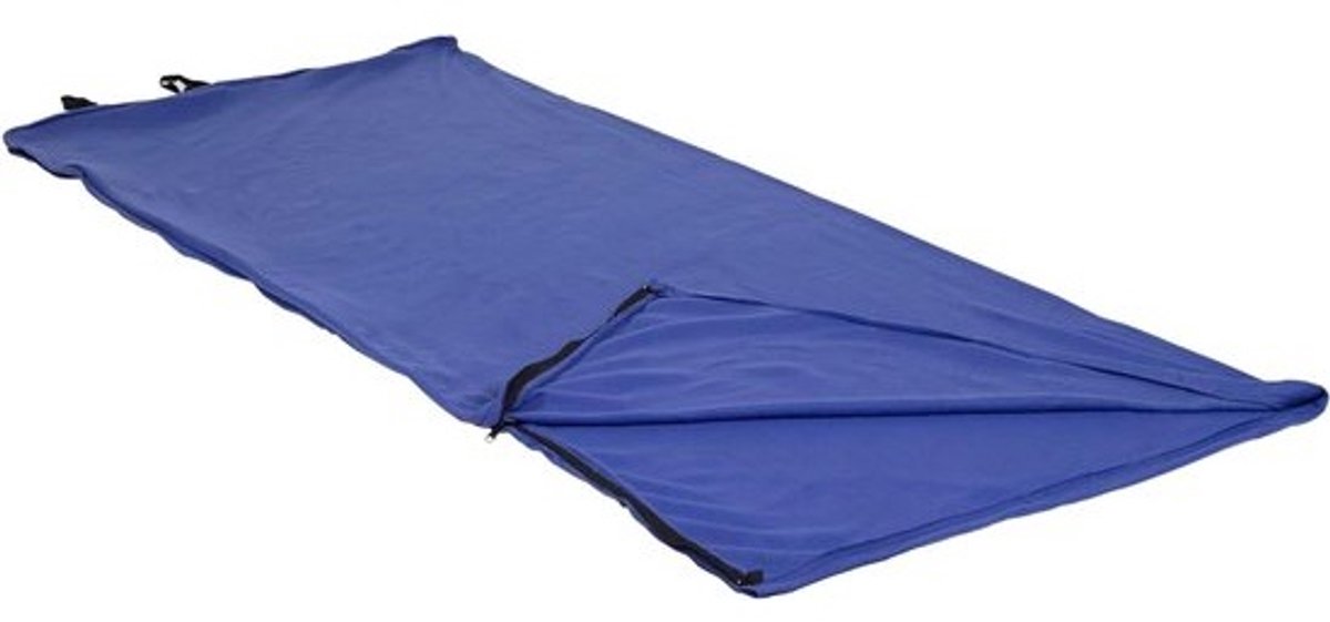 Fleece Slaapzak - Kampeerzak Outdoor - Kamperen en Reizen - Ritsbaar tot Dubbele Grootte - 32 x 75 Inch - Blauw