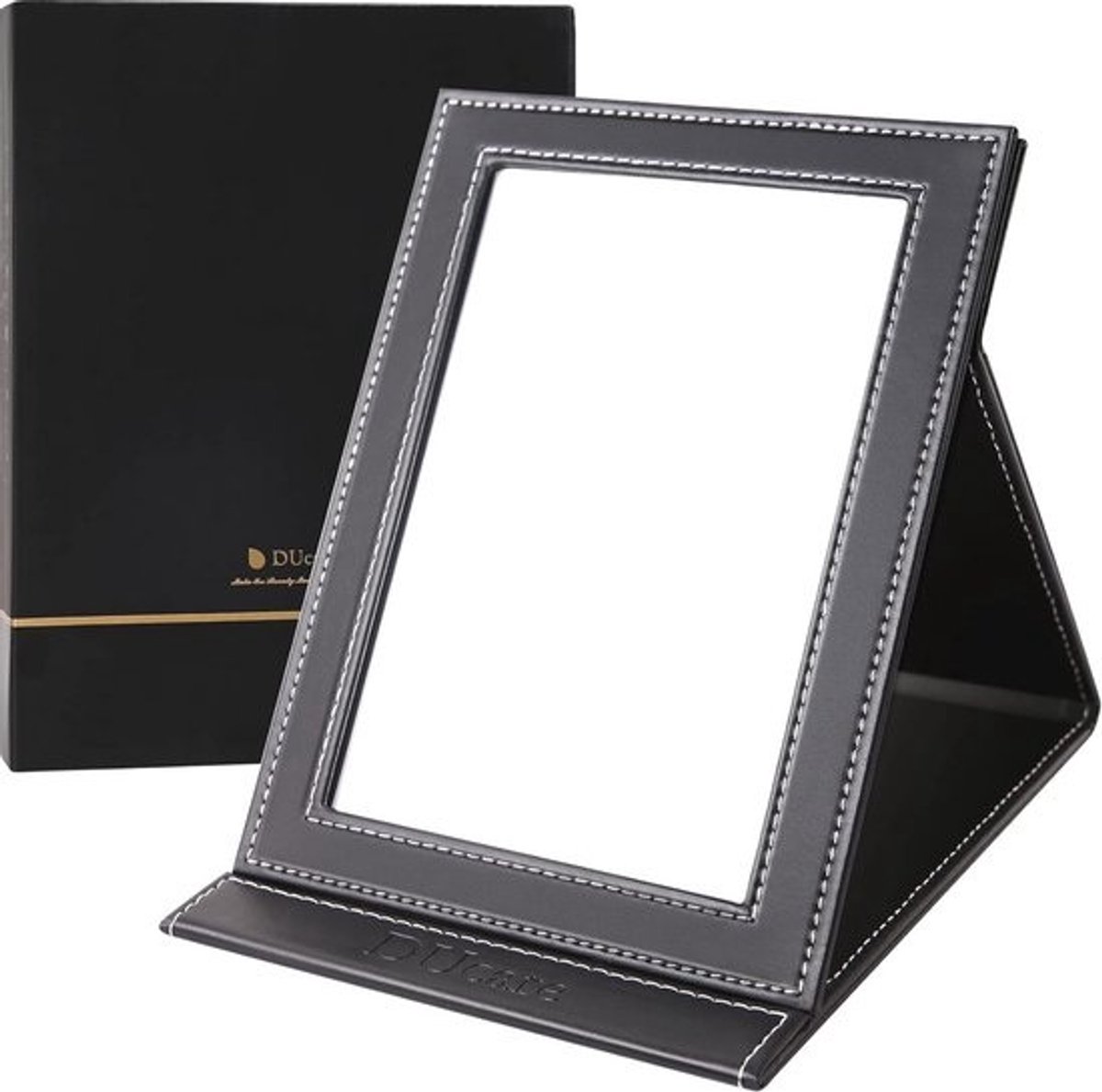 Opvouwbare Reisspiegel - Draagbare Compacte Ultradunne Spiegel met Verstelbare Standaard en HD Reflectie