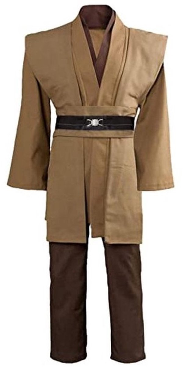 Gothic Jedi Kostuum met Capuchon voor Volwassen Mannen - Ridder Fantasie voor Halloween en Rollenspel