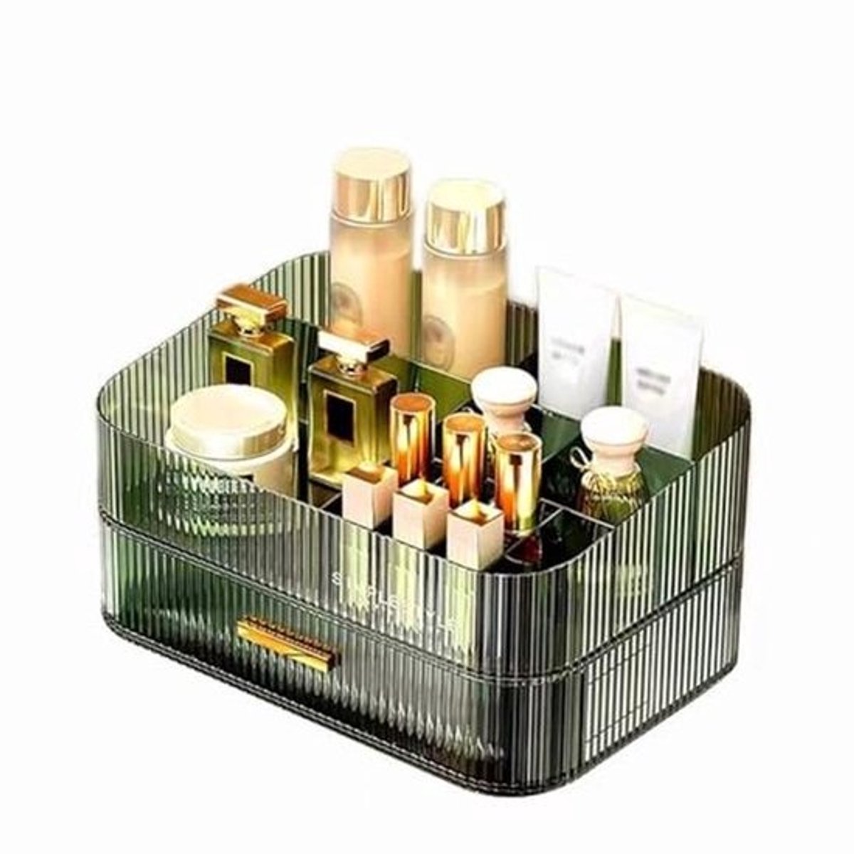 Make-uporganizer met Stapelbare Laden voor Cosmetica en Huidverzorging - Ideaal voor Bureau en Badkamer