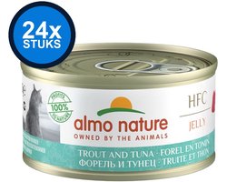 24x Almo Nature HFC - Kattenvoer Natvoer Blik - Gelei - Forel & Tonijn - 70g