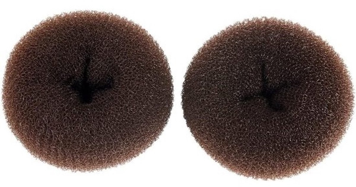 Extra grote ringstijl haarbroodjesvormer voor dik en lang haar, Chignon donut voor dames (10,9 cm)