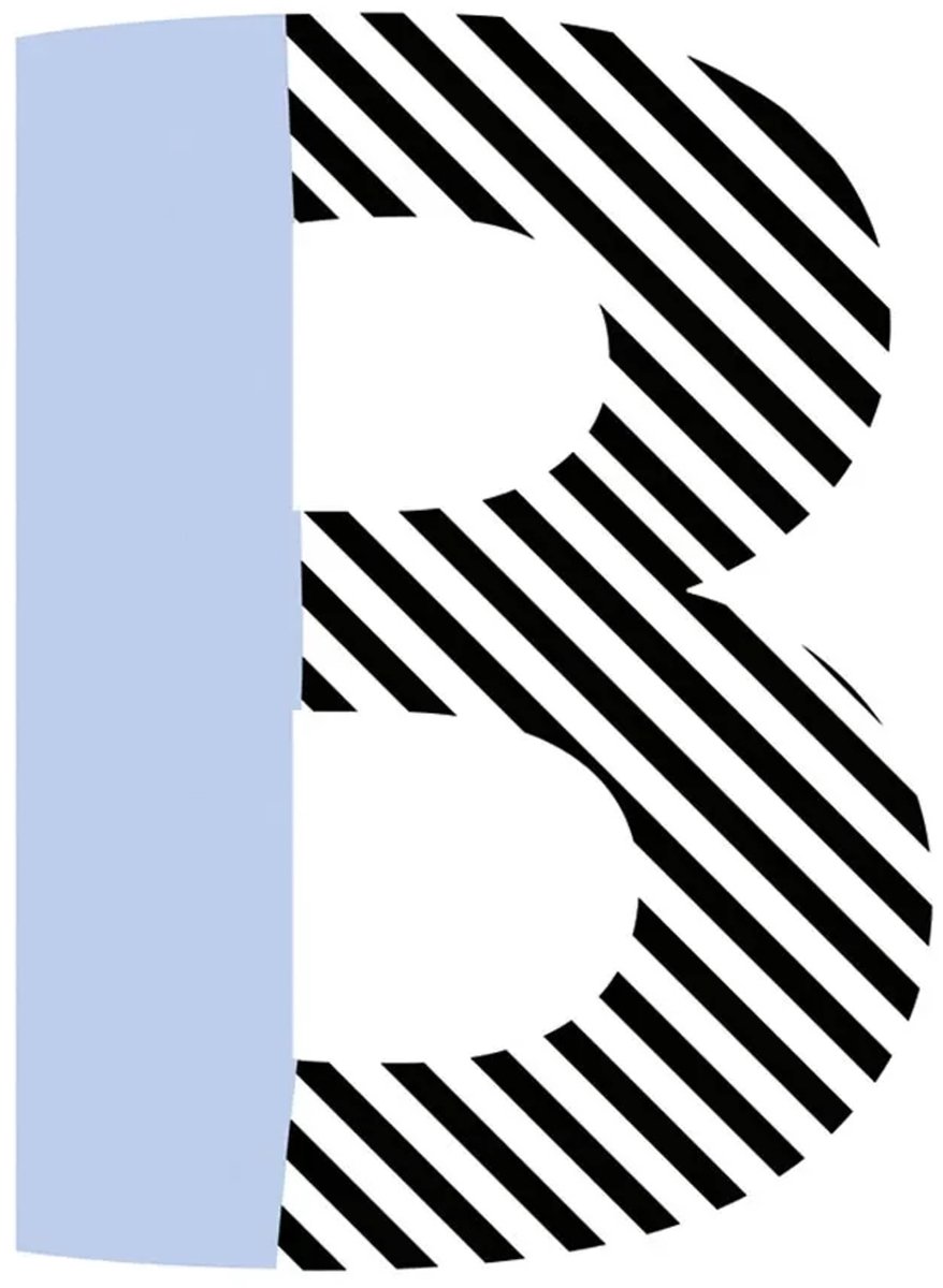 Lilipinso muursticker vrolijke letter B