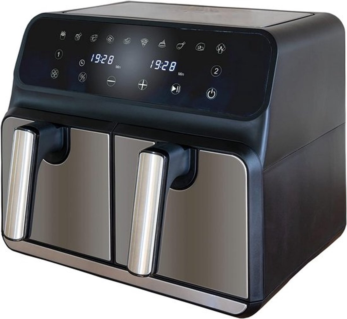 Unold TWIN ZONE 8 Liter Frituurpan 1700W - Dubbele Korven en Thermostaten - Zwart/Roestvrij Staal