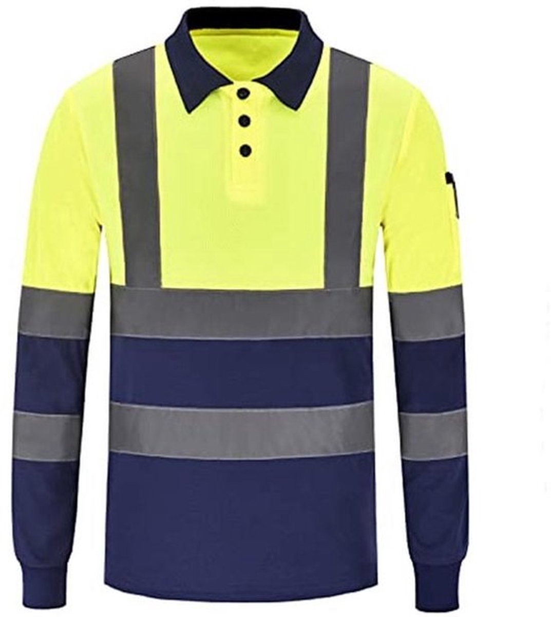 Hoogzichtbare Veiligheids Polo T-shirt met Lange Mouwen (XS-8XL)