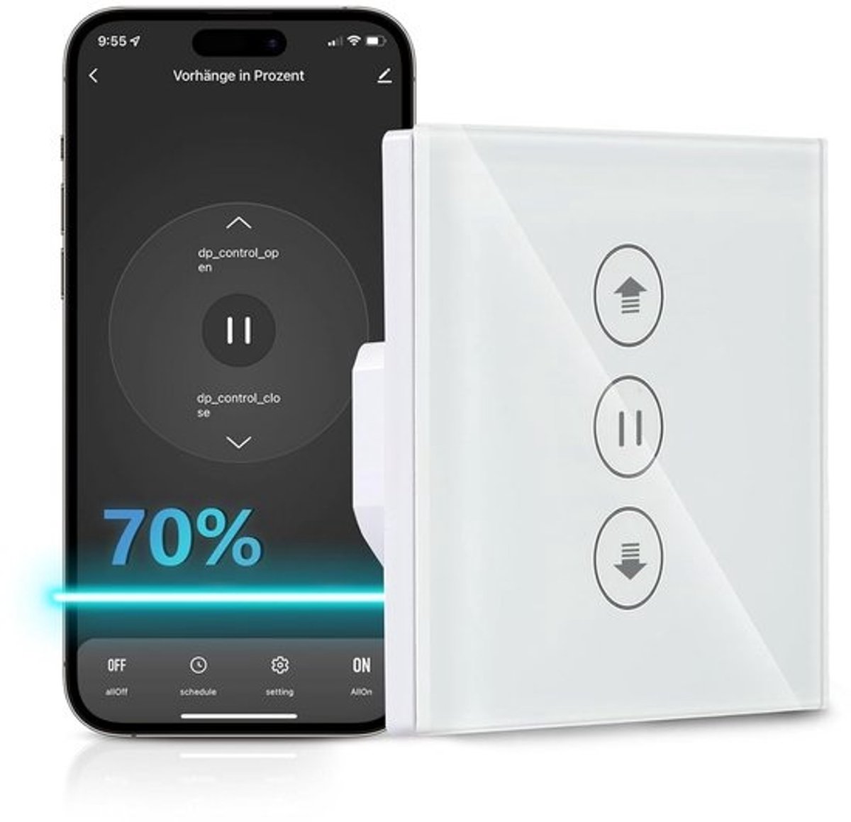 Slimme Wifi Rolluikschakelaar met Percentagefunctie en Spraakbesturing