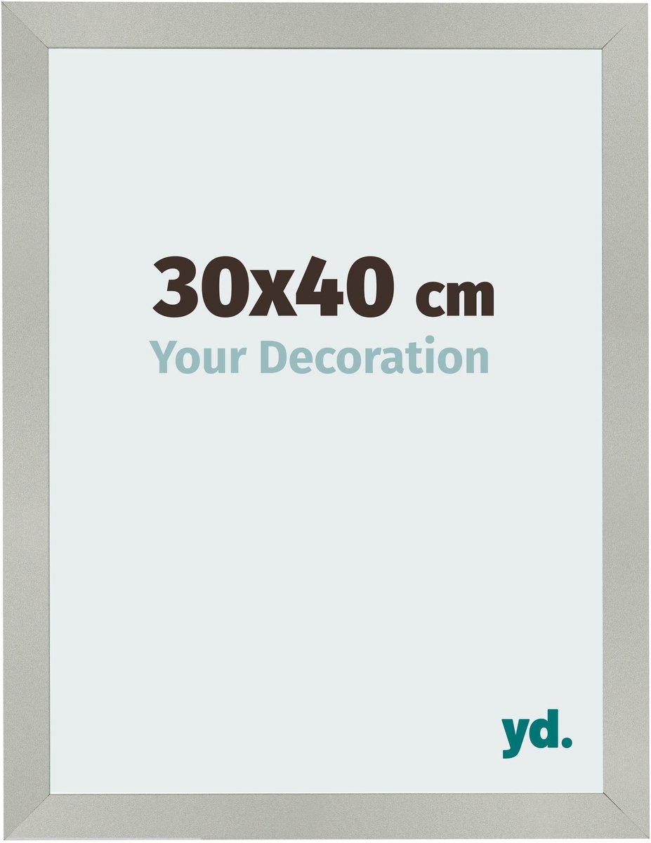 Your Decoration - Fotolijst 30x40 cm - MDF - Zilver Mat - Bologna