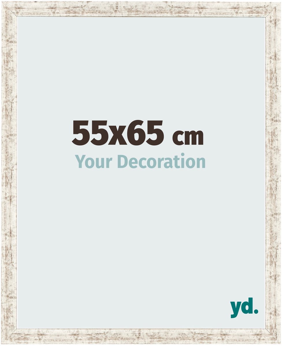 Your Decoration - Fotolijst 55x65 cm - MDF - Wit Vintage - Bologna