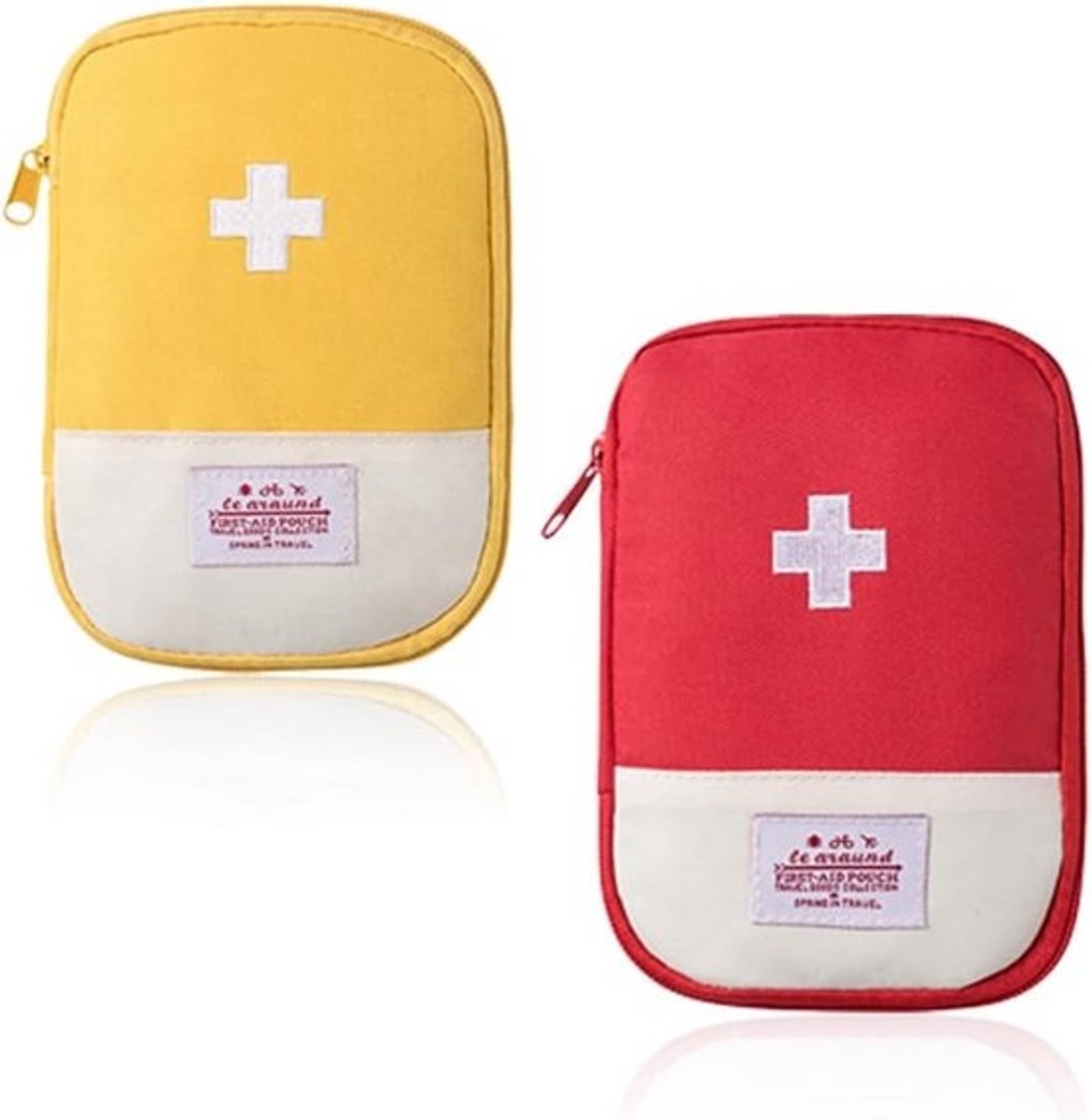 2x Lege EHBO Tas - Draagbare Mini Eerste Hulp Organizer voor Thuis, Reis en Camping