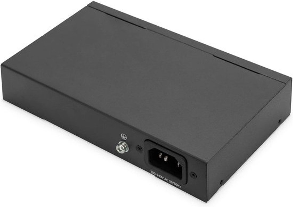 10-Poorts Unmanaged Netwerk Switch met 8x PoE+ Poorten en 60W Budget