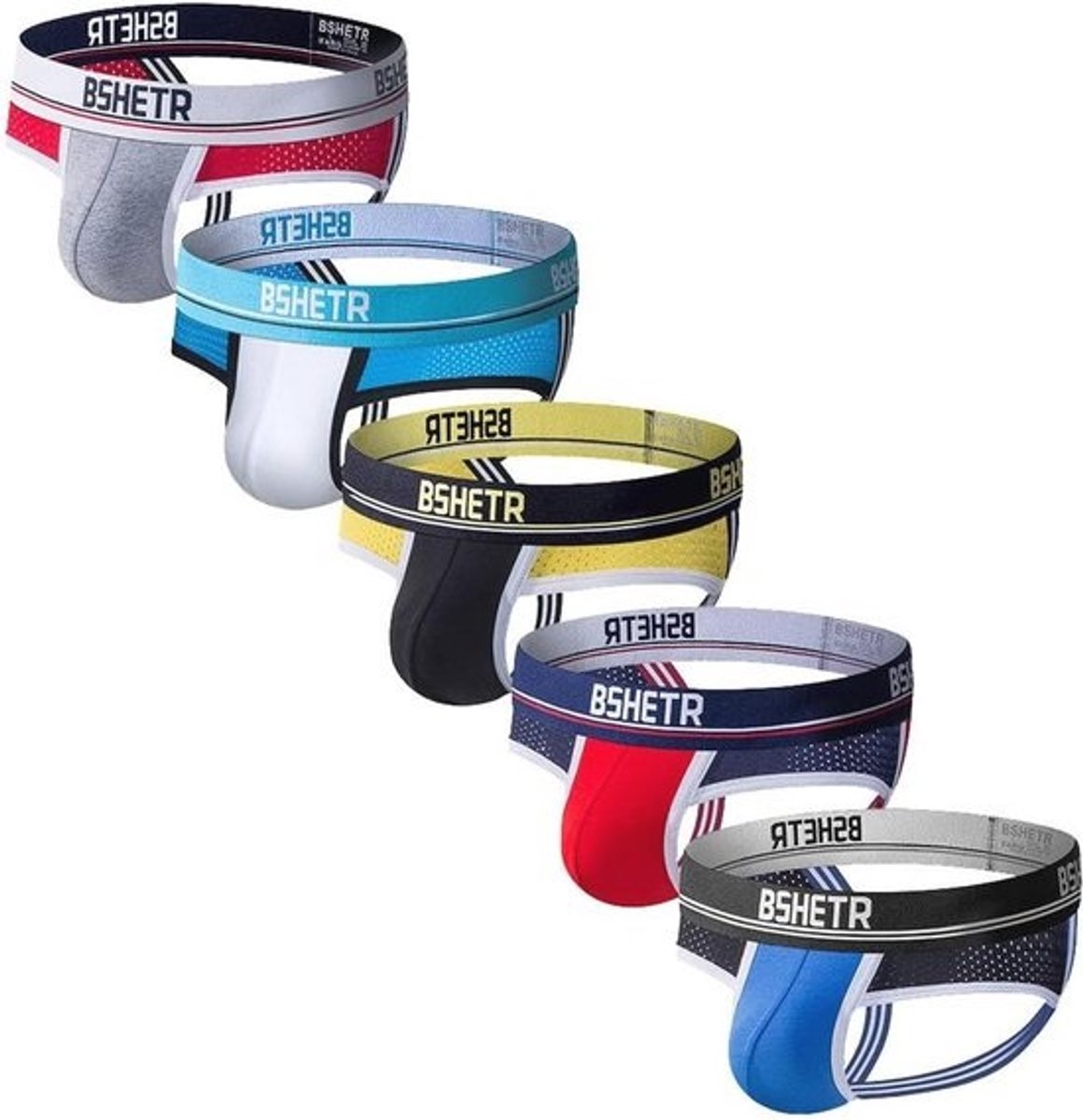 Heren Jockstraps Athletic Supporters 5-Pack Ultra Zacht Sportondergoed
