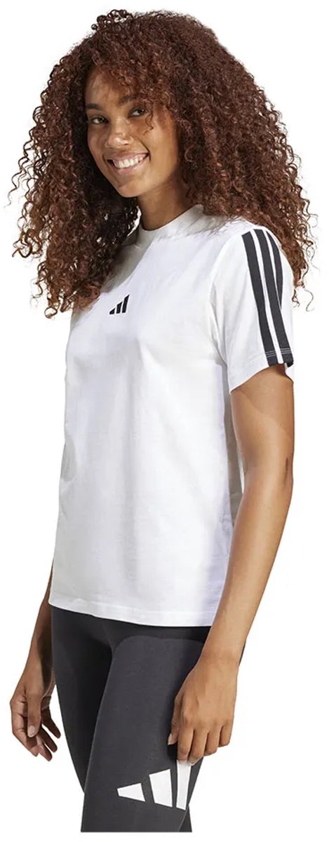 Adidas Essentials 3 Stripes Cotton T-shirt Met Korte Mouwen L Vrouw Zwart