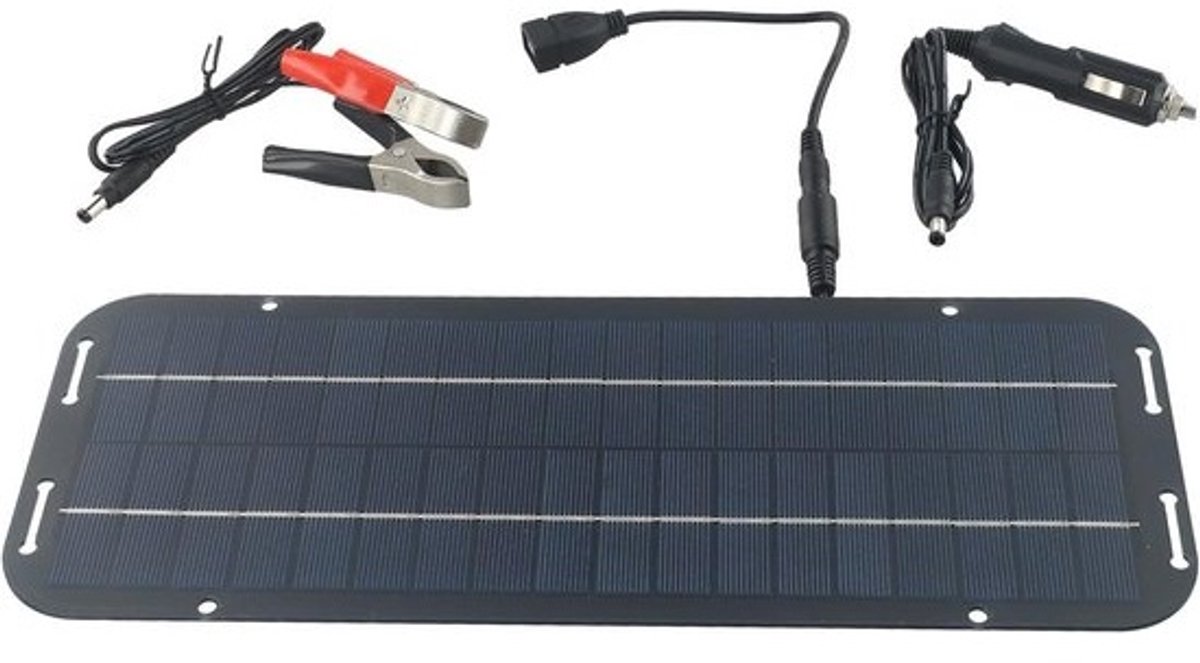 Draagbaar 60W Zonnepaneel Druppellader 12V voor Auto Caravan Camper en Boot