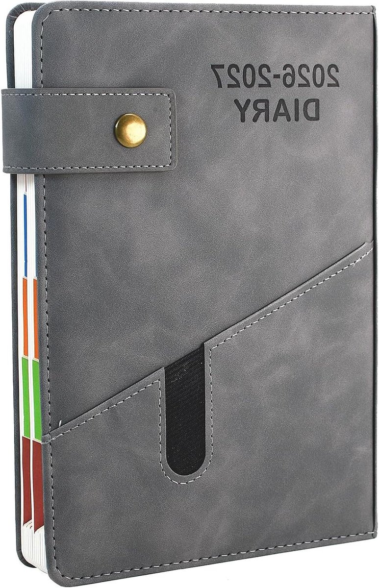 Academisch Dagboek - Planner Agenda - Productiviteit Verhogend - Pagina Per Dag - A5 Formaat - Grijs