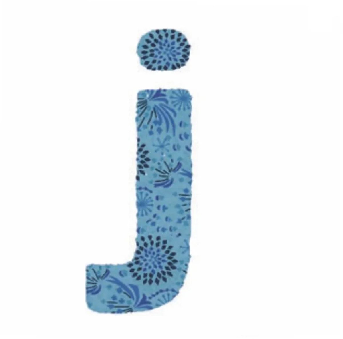 Lilipinso stickers blauwe letter j