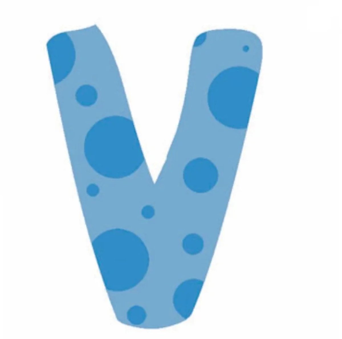 Lilipinso Sticker blauwe letter v