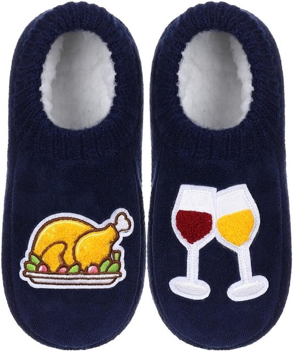 Warme pantoffelsokken met antislipzool voor dames en heren, zachte fleece gevoerd huislaarzen