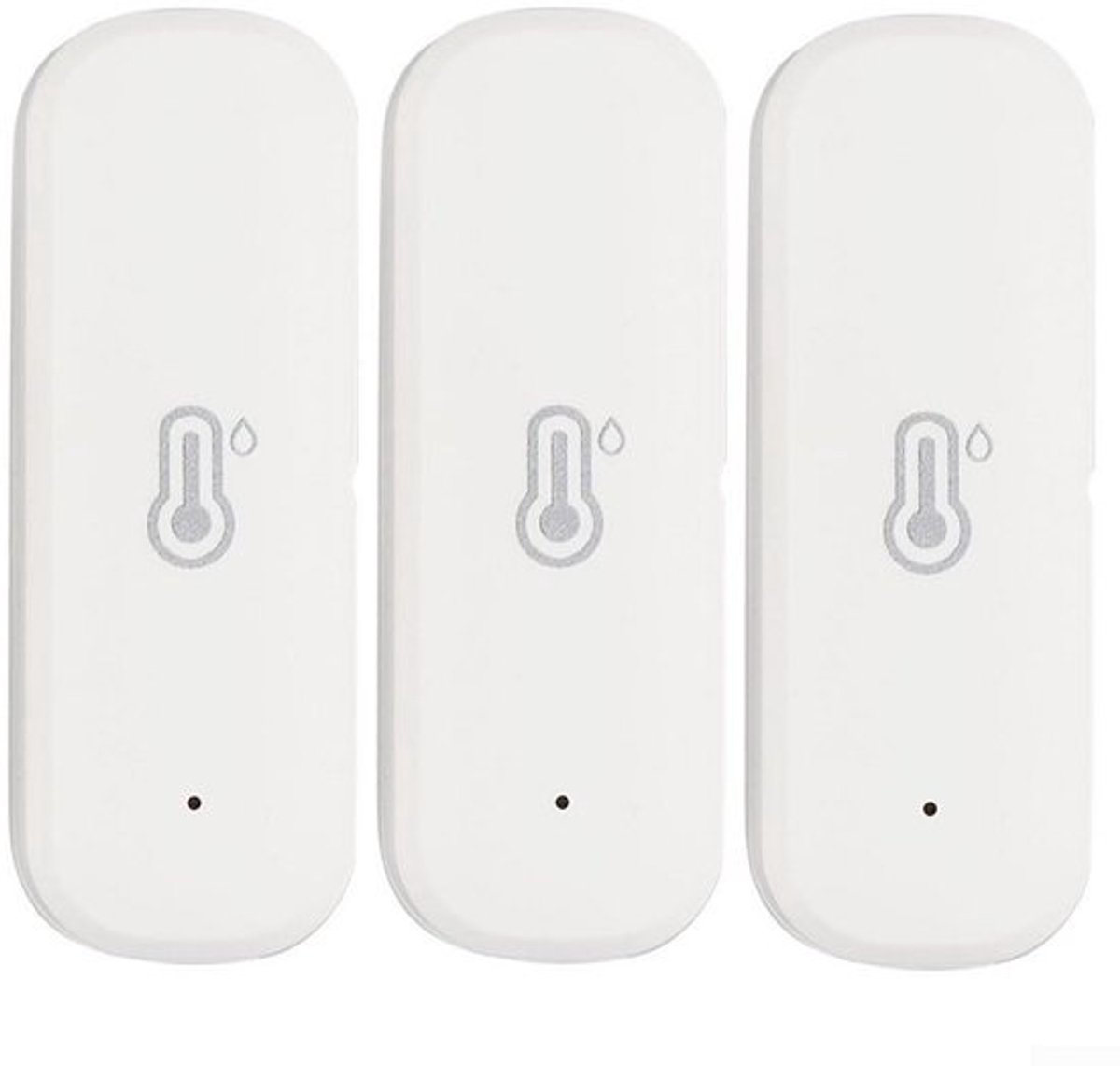 3-Pack WiFi Binnen Buiten Temperatuur Vochtigheid Sensor met App-meldingen