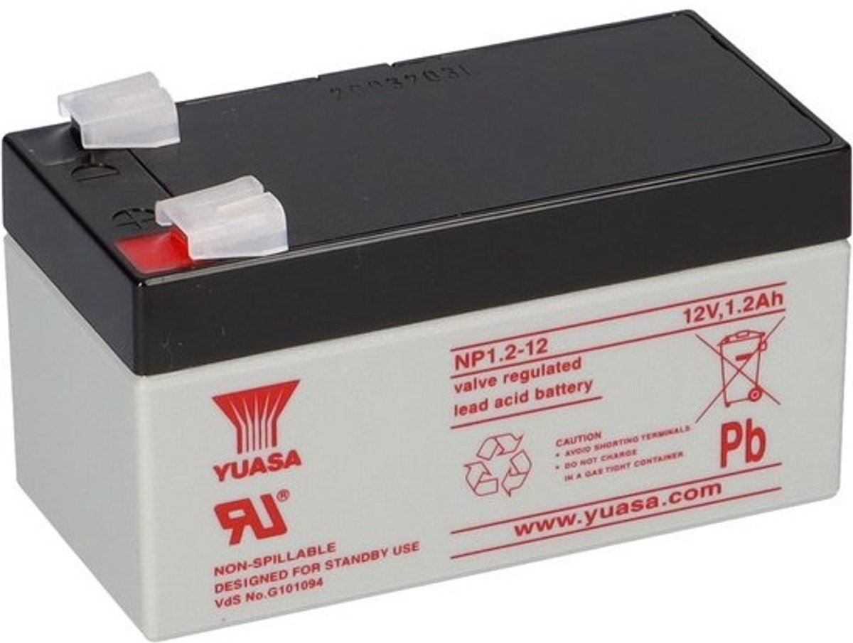 AGM Batterij 12V 1.2Ah voor Inverters en Alarm Systemen