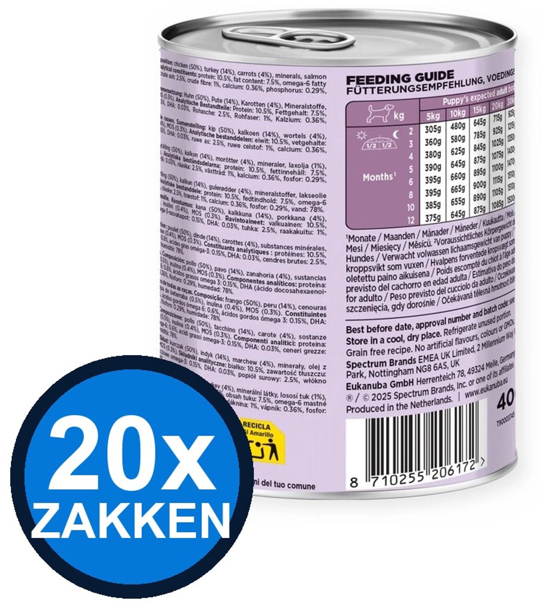 Eukanuba Eukanuba - Life Care Dog Wet Puppy Turkey & carrot - Hondenvoer Natvoer - 400 g