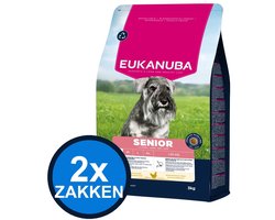2x Eukanuba - Life Care Dog Senior Small Chicken - Hondenvoer Droogvoer - 3 kg