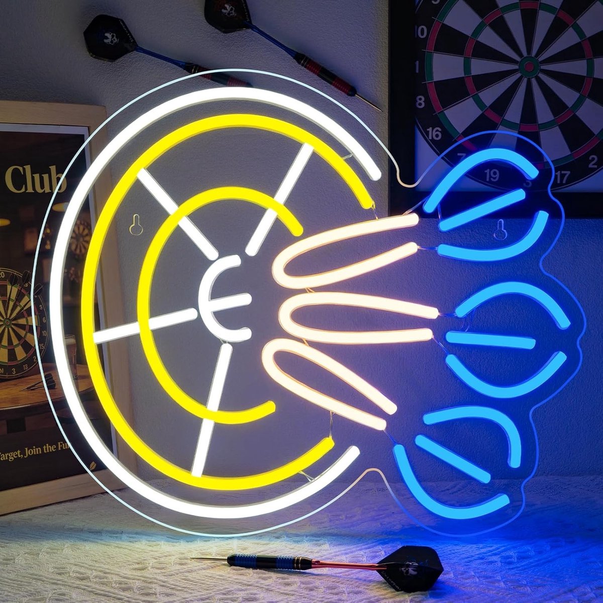 Dart Neonbord - Acryl - LED Verlichting - Decoratief voor Muur - Voor Darts Bar en Thuis