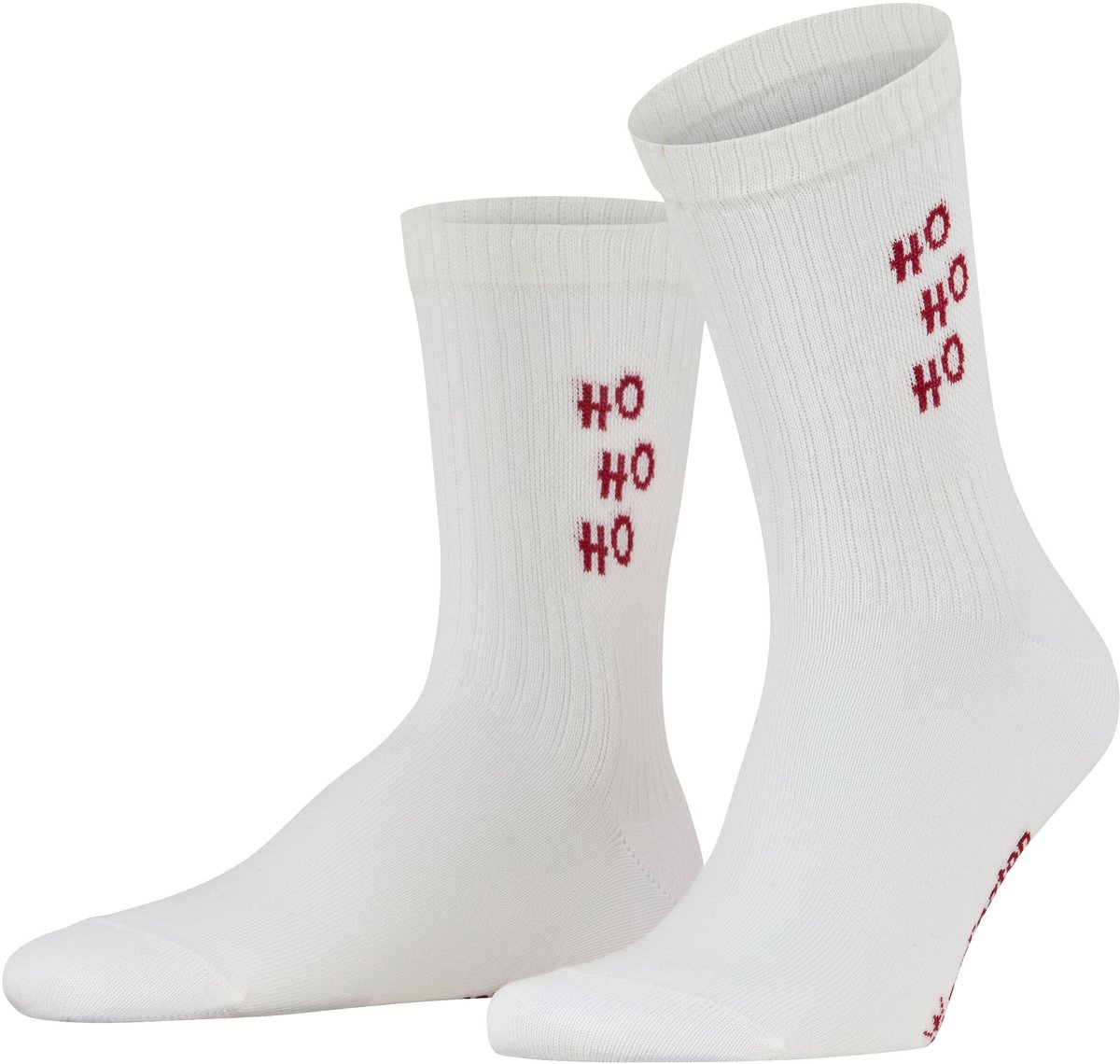 Burlington X-Mas Rib gedessineerd katoen sokken heren wit - maat 40-46