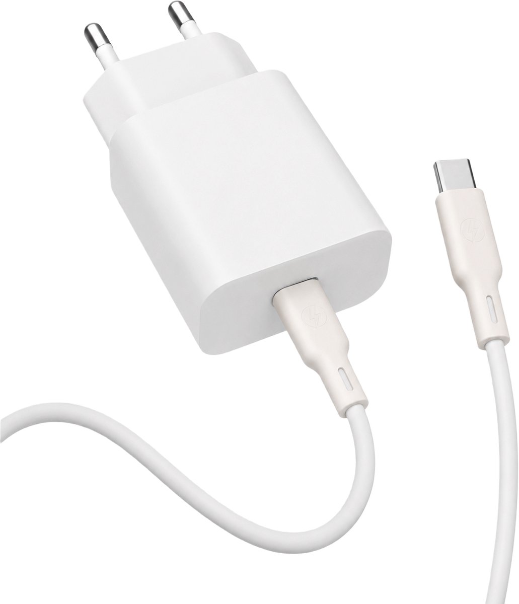 YSONIC Oplader - Universele USB-C Snellader met 1 meter Kabel – Type-C Oplader voor Smartphone, Tablet & Laptop – Wit