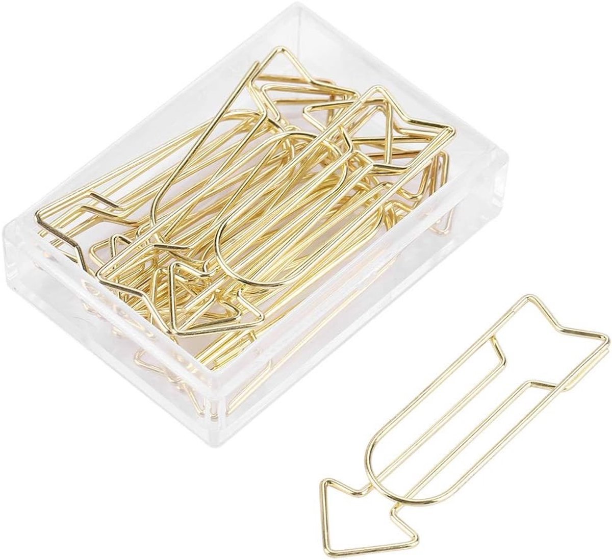 Grote metalen paperclips in pijlvorm voor school en kantoor, 12 stuks, ideaal voor documentorganisatie en knutselen