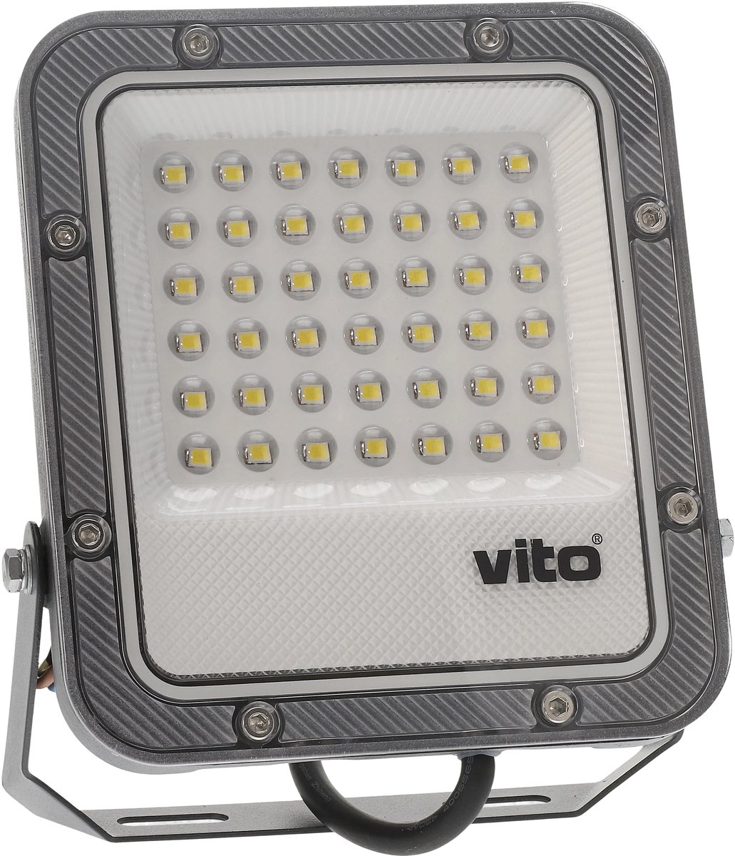 VITO - LED Schijnwerper 30W - 4560lm 6000K IP66 - Met OSRAM SMD LEDs - Wit - LED Floodlight
