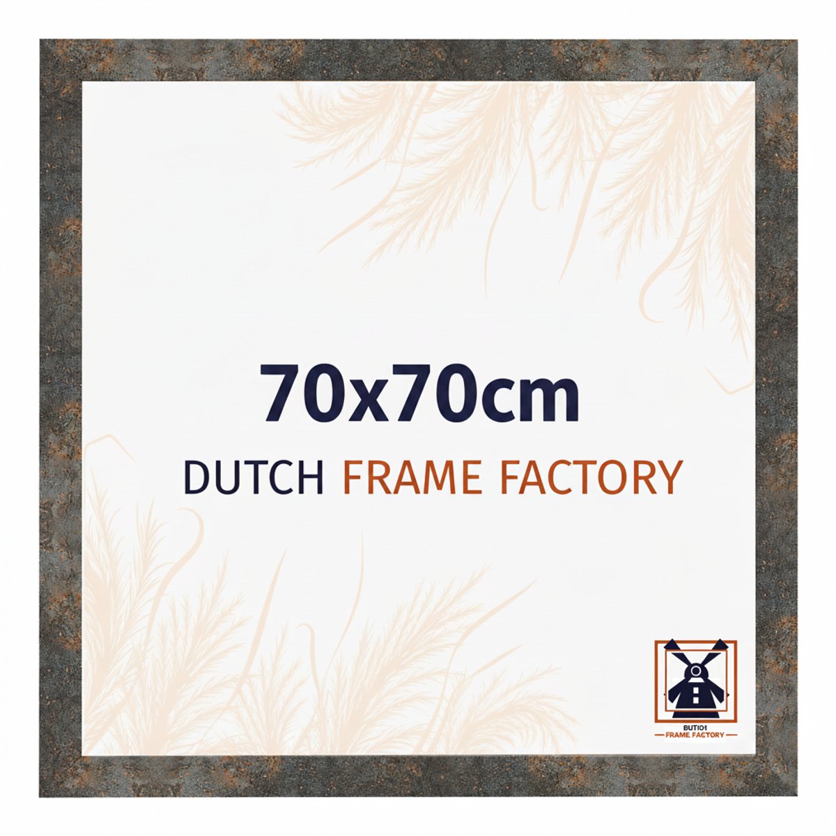 Fotolijst 70x70 cm - MDF - Geoxideerd Metaal - Benno