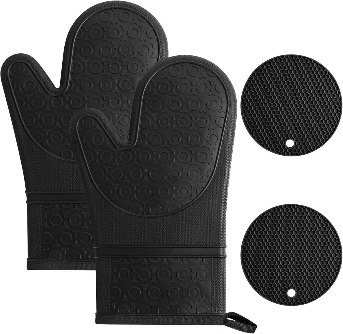Ovenwanten Set - Siliconen - Hittebestendig tot 240°C - Waterdicht - Voor Koken en BBQ