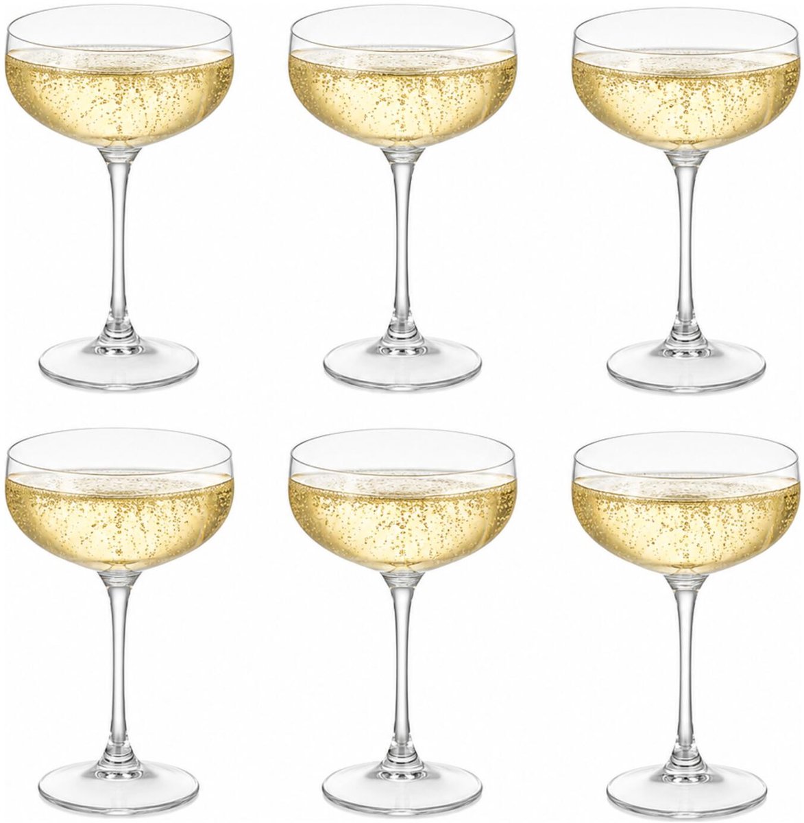 Vivalto Champagneglazen Vintage - 6x - 315 ml - kristalglas - coupe glazen