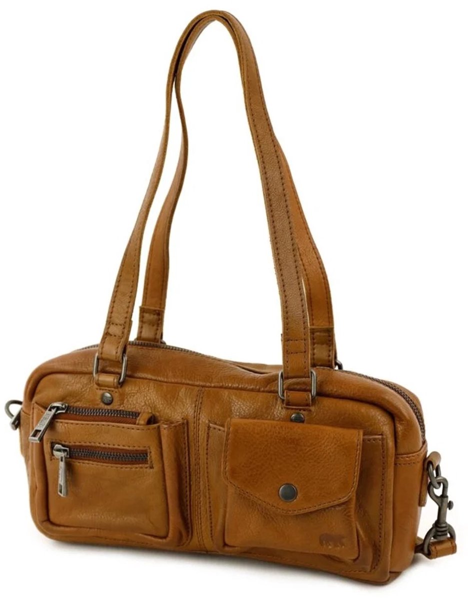 Bear Design Daphne Leren Schoudertas - Cognac