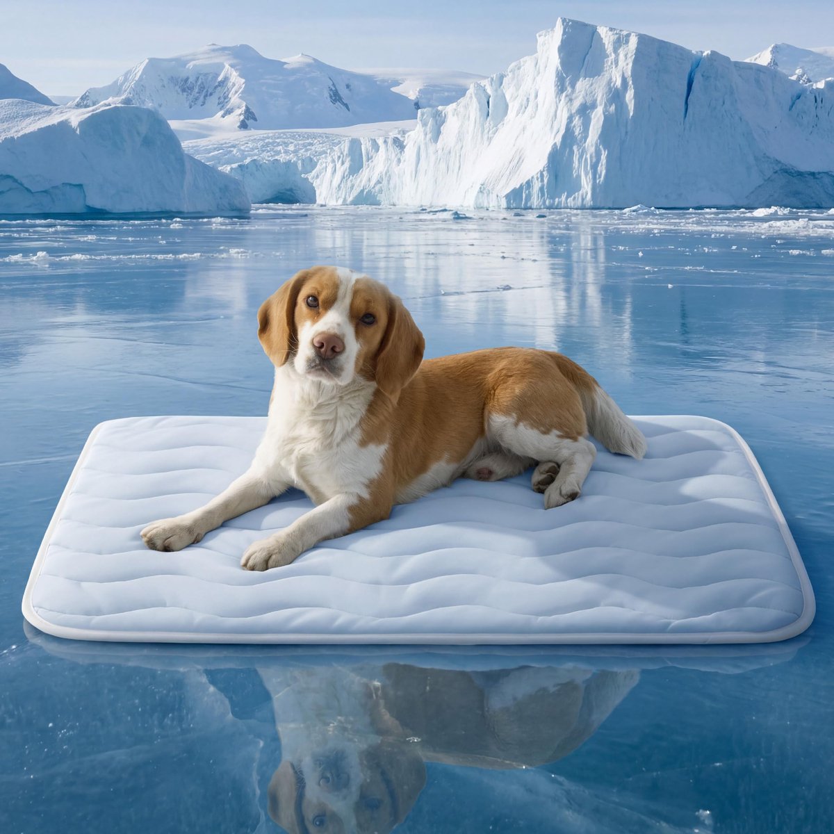 Pet Koelmat voor Honden en Katten - Zelfkoelende Zomer Mat - Wasbare Verkoelende Ligmat met Antislip Onderkant - Lichtblauw - S (51 x 41 cm)