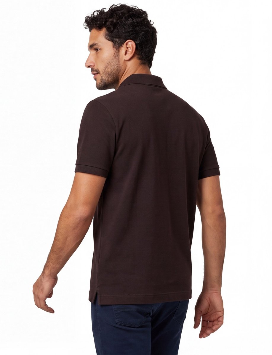 Lacoste poloshirt korte mouw bruin