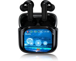 Vertaler hoofdtelefoon - vertaaltingshoofdtelefoon met real-time vertaling, in-ear vertaling, oordopjes met touchscreen, 156 talen koptelefoon, vertaler - real-time met ANC-microfoon en app voor