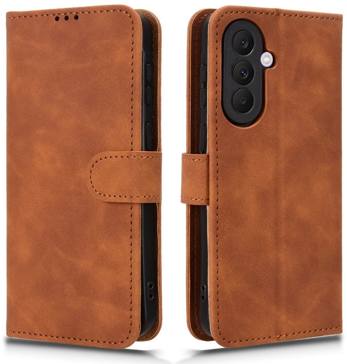 Coverup Hoesje - Geschikt voor Samsung Galaxy A27 Hoesje - Coverup Book Case - Bruin