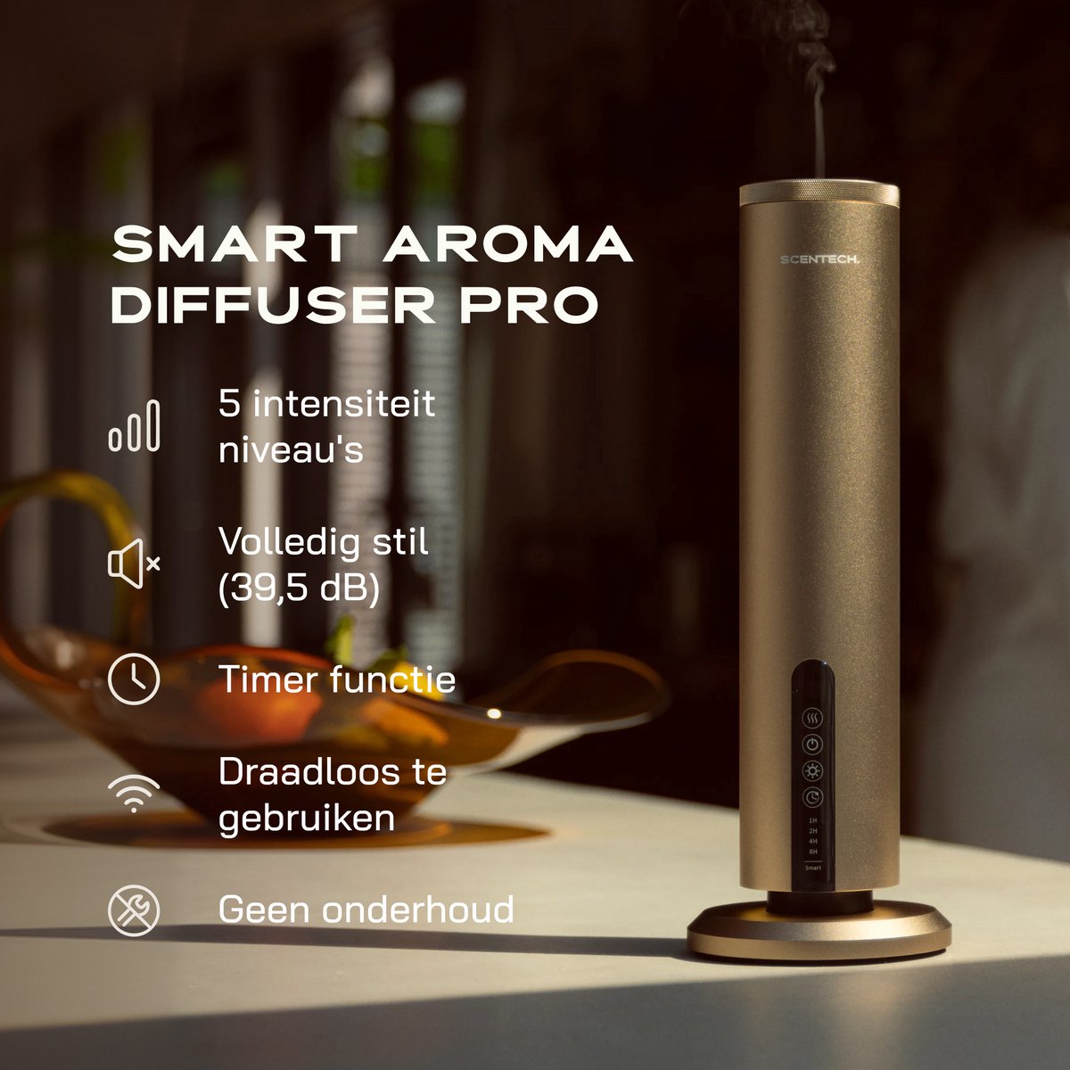 Scentech Starter Kit Pro - Smart Aroma Diffuser Pro + 4 Geuren - Clean Energy, Yuzu Bloom, Table Bois & Bali Spice - Aroma Diffuser Set — cadeau in Wonen & Interieur - foto 5