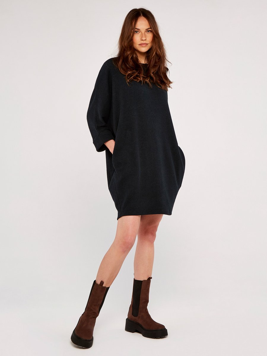 Cocoon-minijurk met ribboord