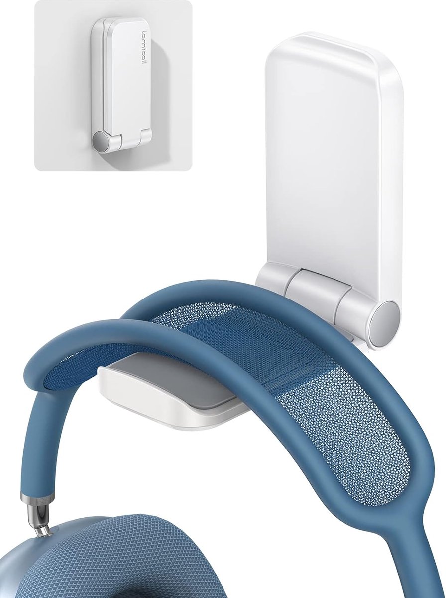 Hoofdtelefoon Hanger - Headset Haak - Bureau Organisatie - Magnetisch Opvouwbaar - 500 gram - Wit