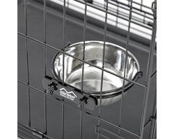 MidWest Homes for Pets Midwest Snap'y Fit Water- en voerschaal van roestvrij staal met houder, 2 kwart (1,89 liter)