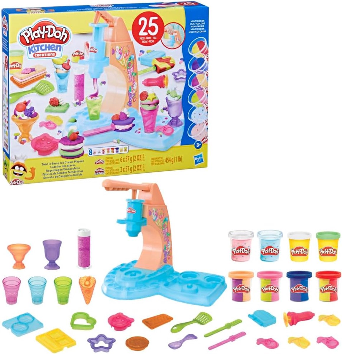 Hasbro play-doh ijsjes speelset keuken speelgoed creatief. afbeelding
